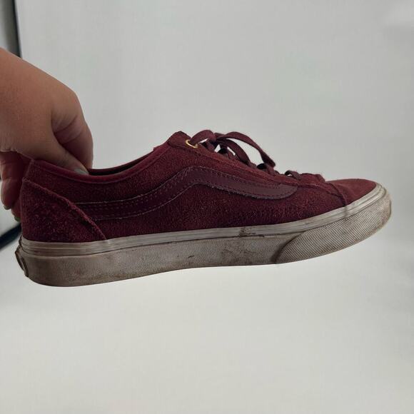 Vans Old Skool Suede Maroon Low Top Skate Shoes Sneakers Lace Up Women 8 Men 6.5 - Picture 7 of 8